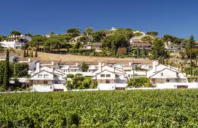 Fontanero Alella: vista de calle empedrada con casas tradicionales y vegetación típica del casco urbano